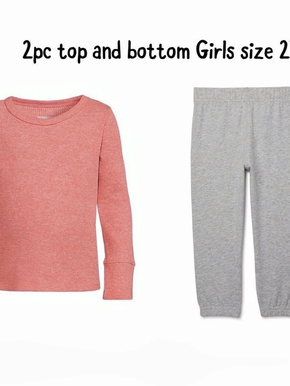Girls 2T Pink & Gray 2-Piece Set